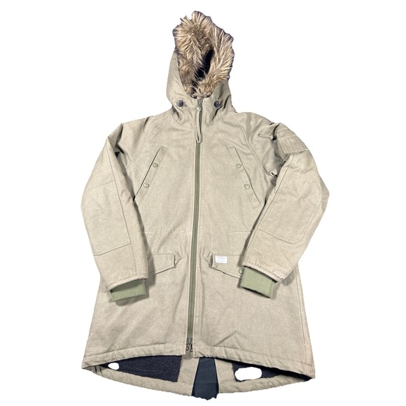 10.Deep Other - Military Style Parka Jacket Faux Fur Hood Heavyweight Winter Vtg IX DXXP Medium